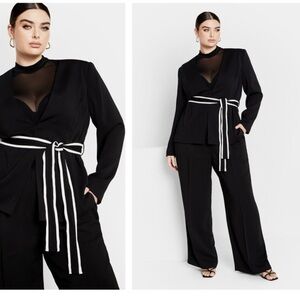 NEWT City Chic Black JACKET W/ White Trim